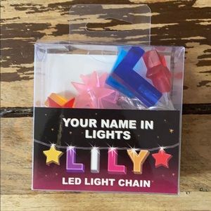Brand New in Box NWT LED Light Chain Name Lily